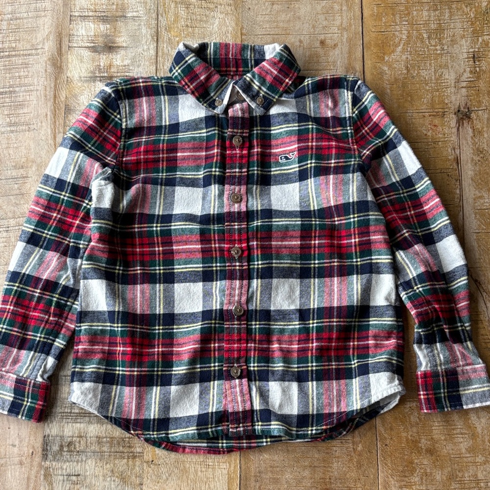 Vineyard Vines Boys Flannel Shirt size 6 - Picture 2 of 6